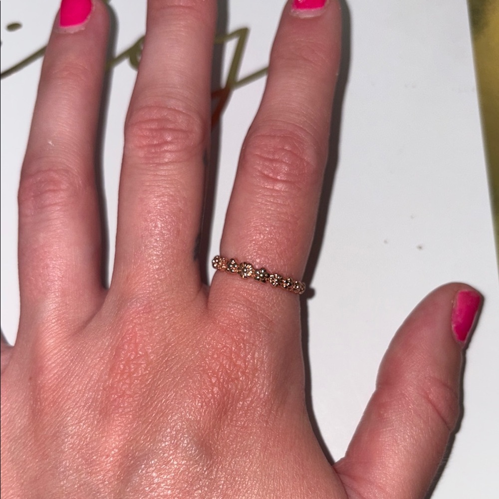 Pura Vida Rose Gold Floral Ring
